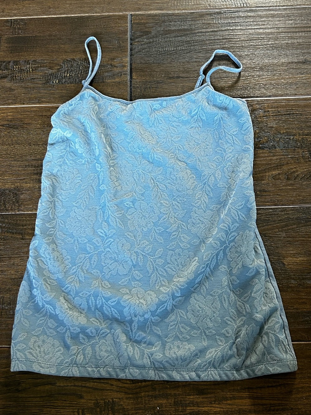 LOFT Light Blue Floral Jacquard Cami